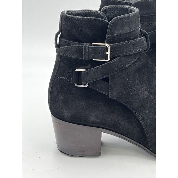 Saint Laurent Blake Jodhpur Womens Black Suede Ankle Bootie Sz IT 36/ US 5.5 - Picture 4 of 16